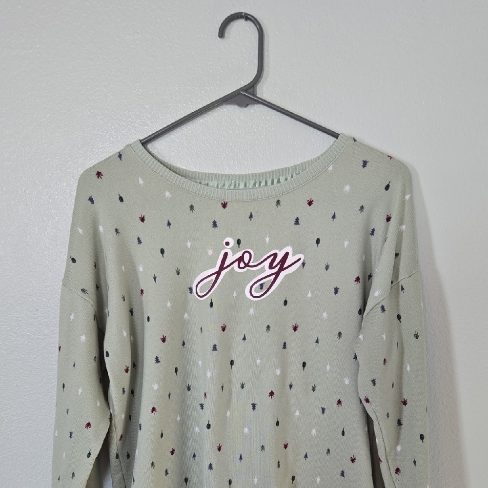 Lauren Conrad | Green Christmas Pajama Top Size Medium